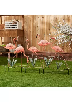 Summerfield Terrace Flock of Flamingos Metal Garden Stake -Bella-Vita || Summerfield Terrace Shop Belk 1025