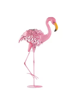 Summerfield Terrace Solar Lighted Flamingo Yard Art - Leaning -Bella-Vita || Summerfield Terrace Shop Belk 1036
