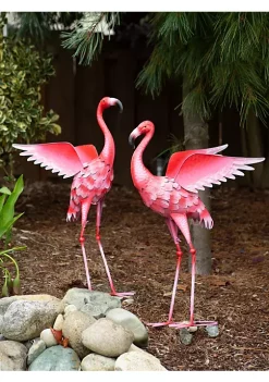 Summerfield Terrace Flying Flamingo Metal Garden Decor - 34 inches -Bella-Vita || Summerfield Terrace Shop Belk 1044