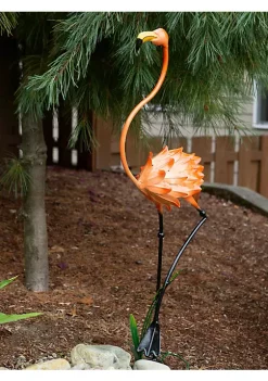 Summerfield Terrace Walking Flamingo Metal Garden Decor -Bella-Vita || Summerfield Terrace Shop Belk 1047