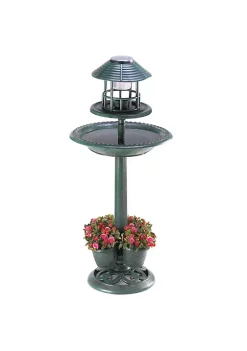 Summerfield Terrace Solar-Lighted Birdbath and Planter -Bella-Vita || Summerfield Terrace Shop Belk 1053