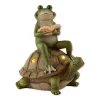 Summerfield Terrace Frog Reading on Turtle Solar Garden Light -Bella-Vita || Summerfield Terrace Shop Belk 1064