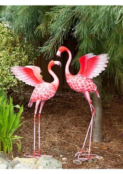 Summerfield Terrace Flying Flamingo Metal Garden Decor Head Up - 27.5 inches -Bella-Vita || Summerfield Terrace Shop Belk 1072