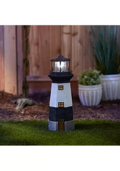 Summerfield Terrace Spinning Solar Lighthouse Garden Decor with Rotating Light -Bella-Vita || Summerfield Terrace Shop Belk 1079