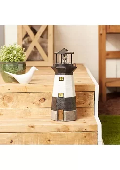 Summerfield Terrace Spinning Solar Lighthouse Garden Decor with Rotating Light -Bella-Vita || Summerfield Terrace Shop Belk 1080