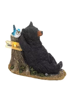 Summerfield Terrace Lounging Bear with Bluebird Solar Garden Light -Bella-Vita || Summerfield Terrace Shop Belk 1087