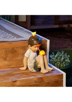 Summerfield Terrace Little Boy with Turtle Solar Garden Light -Bella-Vita || Summerfield Terrace Shop Belk 1089