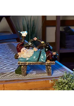 Summerfield Terrace Solar Light-Up Afternoon Nap Garden Gnome -Bella-Vita || Summerfield Terrace Shop Belk 1105