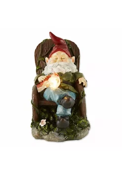 Summerfield Terrace Solar Red Bird Rocking Chair Gnome -Bella-Vita || Summerfield Terrace Shop Belk 1115
