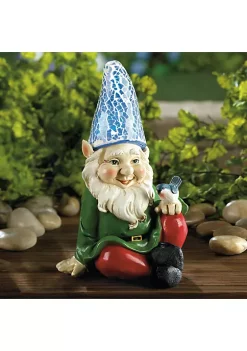 Summerfield Terrace Cheery Gnome with Bird Solar Garden Statue 9 Summerfield Terrace Cheery Gnome with Bird Solar Garden Statue -Bella-Vita || Summerfield Terrace Shop Belk 1136