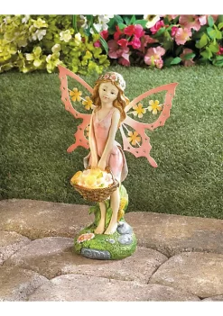 Summerfield Terrace Classic Decorative Pink Fairy Solar Garden Statue -Bella-Vita || Summerfield Terrace Shop Belk 1149