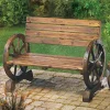 Summerfield Terrace Wagon Wheel Themed Garden Bench -Bella-Vita || Summerfield Terrace Shop Belk 1154
