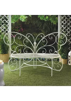 Summerfield Terrace White Butterfly Garden Bench -Bella-Vita || Summerfield Terrace Shop Belk 1159