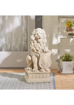Summerfield Terrace Lion with Shield Garden Statue - Ivory 9 Summerfield Terrace Lion with Shield Garden Statue - Ivory -Bella-Vita || Summerfield Terrace Shop Belk 1169