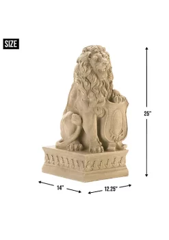 Summerfield Terrace Lion with Shield Garden Statue - Ivory 11 Summerfield Terrace Lion with Shield Garden Statue - Ivory -Bella-Vita || Summerfield Terrace Shop Belk 1171