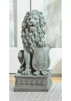 Summerfield Terrace Lion with Shield Garden Statue