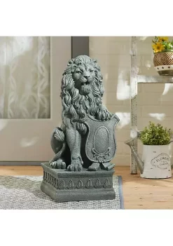 Summerfield Terrace Lion with Shield Garden Statue -Bella-Vita || Summerfield Terrace Shop Belk 1175