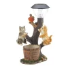 Summerfield Terrace Climbing Cats with Bird Solar Garden Light with Flower Pot -Bella-Vita || Summerfield Terrace Shop Belk 1220