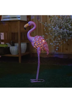 Summerfield Terrace Solar Lighted Flamingo Yard Art - Standing -Bella-Vita || Summerfield Terrace Shop Belk 1225