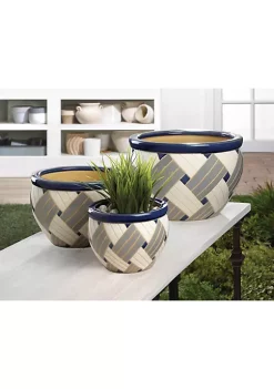 Summerfield Terrace Geo Print Planter Trio -Bella-Vita || Summerfield Terrace Shop Belk 1238