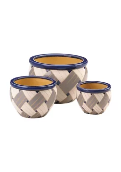 Summerfield Terrace Geo Print Planter Trio -Bella-Vita || Summerfield Terrace Shop Belk 1239