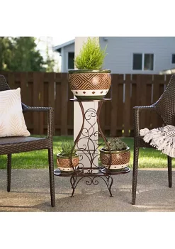 Summerfield Terrace Triple Hourglass Plant Stand -Bella-Vita || Summerfield Terrace Shop Belk 1243