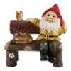 Summerfield Terrace Garden Gnome and Squirrel on Welcome Bench -Bella-Vita || Summerfield Terrace Shop Belk 1253