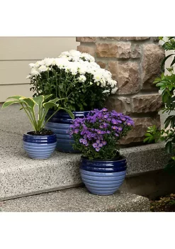Summerfield Terrace Duo Blue Planters Trio -Bella-Vita || Summerfield Terrace Shop Belk 1271