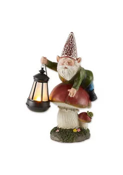 Summerfield Terrace Gnome On Mushroom Solar Statue -Bella-Vita || Summerfield Terrace Shop Belk 1282