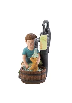 Summerfield Terrace Boy and Dog Wash Solar Garden Light -Bella-Vita || Summerfield Terrace Shop Belk 1314