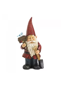 Summerfield Terrace Garden Gnome with Welcome Sign Light-Up Solar Garden Decor
