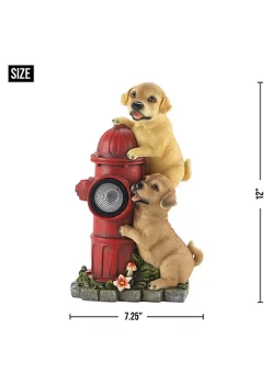 Summerfield Terrace Fire Hydrant and Puppies Solar Garden Light -Bella-Vita || Summerfield Terrace Shop Belk 1324