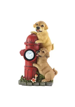 Summerfield Terrace Fire Hydrant and Puppies Solar Garden Light -Bella-Vita || Summerfield Terrace Shop Belk 1325