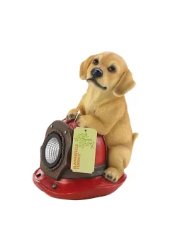 Summerfield Terrace Puppy and Fire Helmet Solar Garden Light -Bella-Vita || Summerfield Terrace Shop Belk 1343