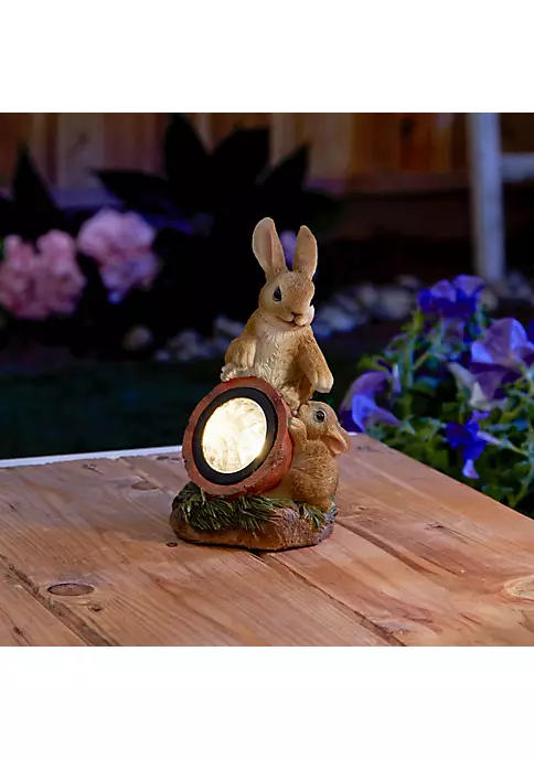 Summerfield Terrace Mom and Baby Bunny Solar Garden Light 4 Summerfield Terrace Mom and Baby Bunny Solar Garden Light - Image 2