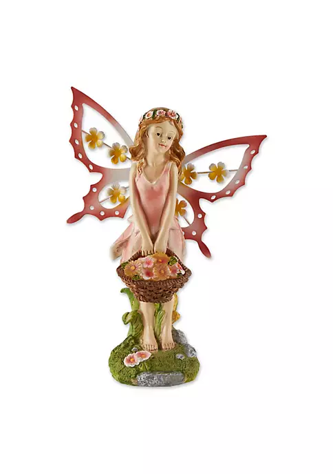 Summerfield Terrace Pink Fairy Solar Garden Statue 4 Summerfield Terrace Pink Fairy Solar Garden Statue - Image 2