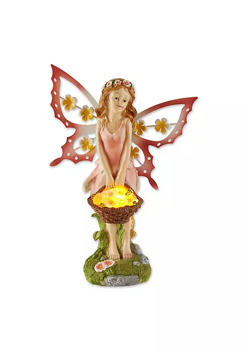 Summerfield Terrace Pink Fairy Solar Garden Statue 7 Summerfield Terrace Pink Fairy Solar Garden Statue - Image 5