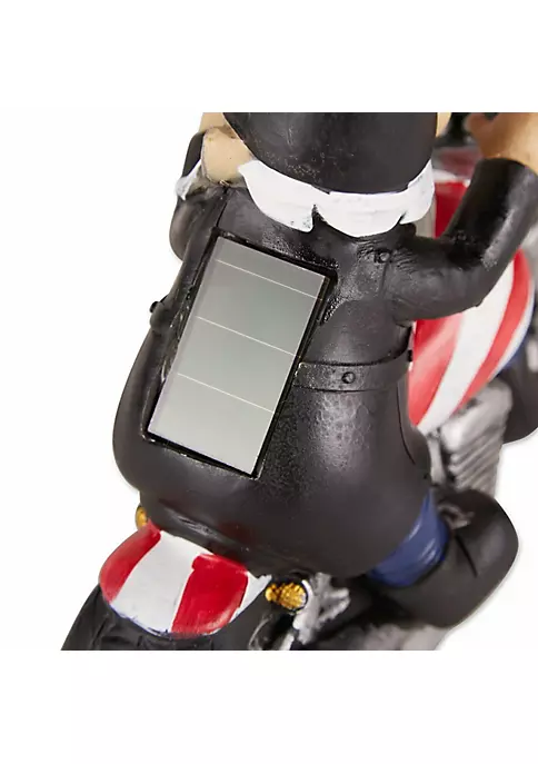 Summerfield Terrace Biker Gnome Solar Garden Statue 5 Summerfield Terrace Biker Gnome Solar Garden Statue - Image 3