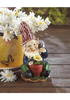 Summerfield Terrace Gardening Gnome with Flower Solar Garden Statue 9 Summerfield Terrace Gardening Gnome with Flower Solar Garden Statue -Bella-Vita || Summerfield Terrace Shop Belk 1479