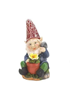 Summerfield Terrace Gardening Gnome with Flower Solar Garden Statue 11 Summerfield Terrace Gardening Gnome with Flower Solar Garden Statue -Bella-Vita || Summerfield Terrace Shop Belk 1481