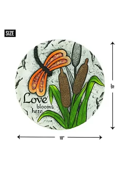 Summerfield Terrace Orange Dragonfly Love Blooms Here Cement Garden Stepping Stone -Bella-Vita || Summerfield Terrace Shop Belk 1523