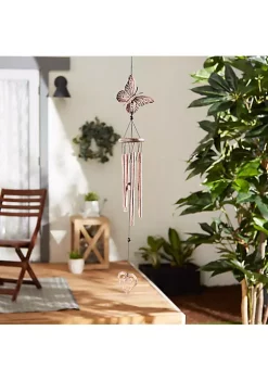 Summerfield Terrace Butterfly and Heart Wind Chimes - 31.5 inches -Bella-Vita || Summerfield Terrace Shop Belk 1547