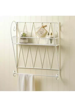 Summerfield Terrace White Wire Wall Shelf -Bella-Vita || Summerfield Terrace Shop Belk 947